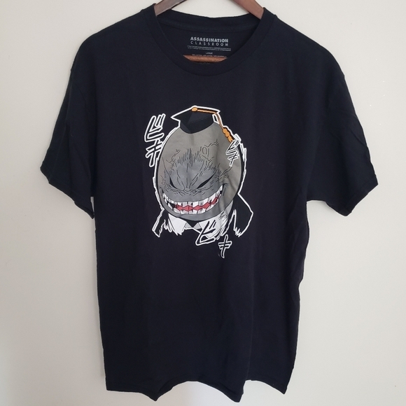 Assassination Classroom Koro Sensei Angry Graphic Crewneck T-Shirt Mens Large - Picture 1 of 5